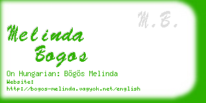 melinda bogos business card